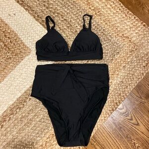 NWOT Antonio Melani Black High Waisted Bikini XS
